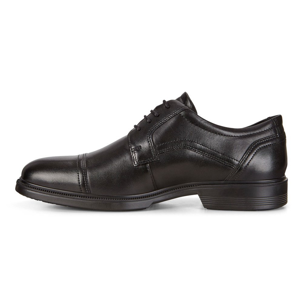 Zapatos De Vestir Hombre - ECCO Lisbon Cap Toe Tie - Negros - FZX307564